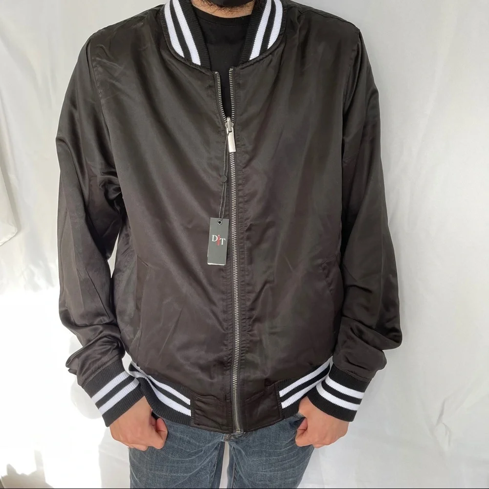 Del Toro, New, Men, Satin Bomber Reversible Jacket